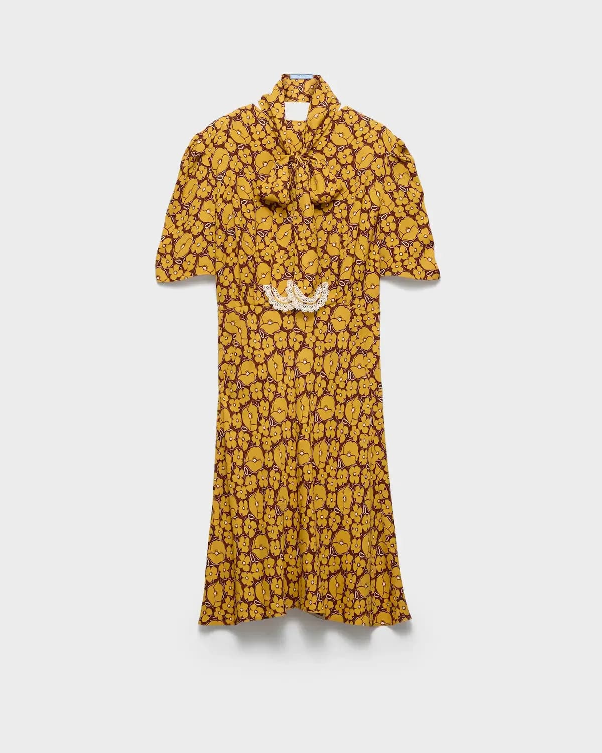 Floral print sablé midi-dress