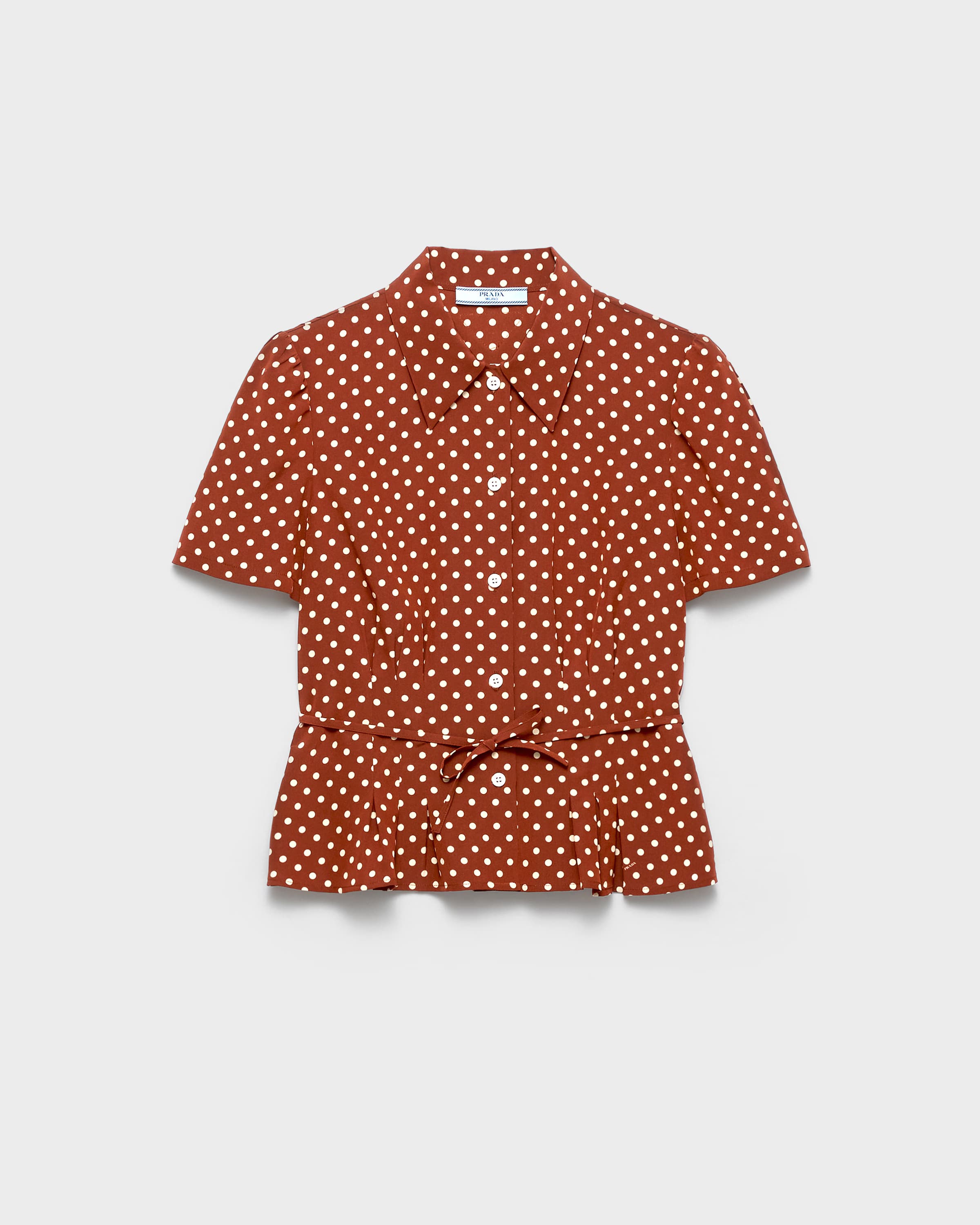 Polka-dot marocain shirt