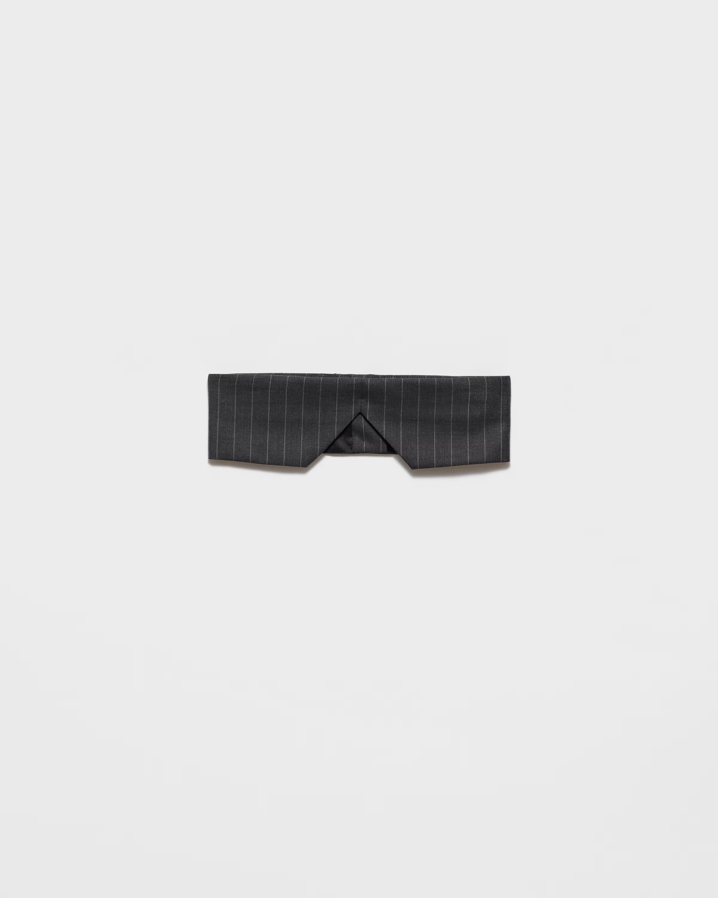 Pinstripe wool bandeau top