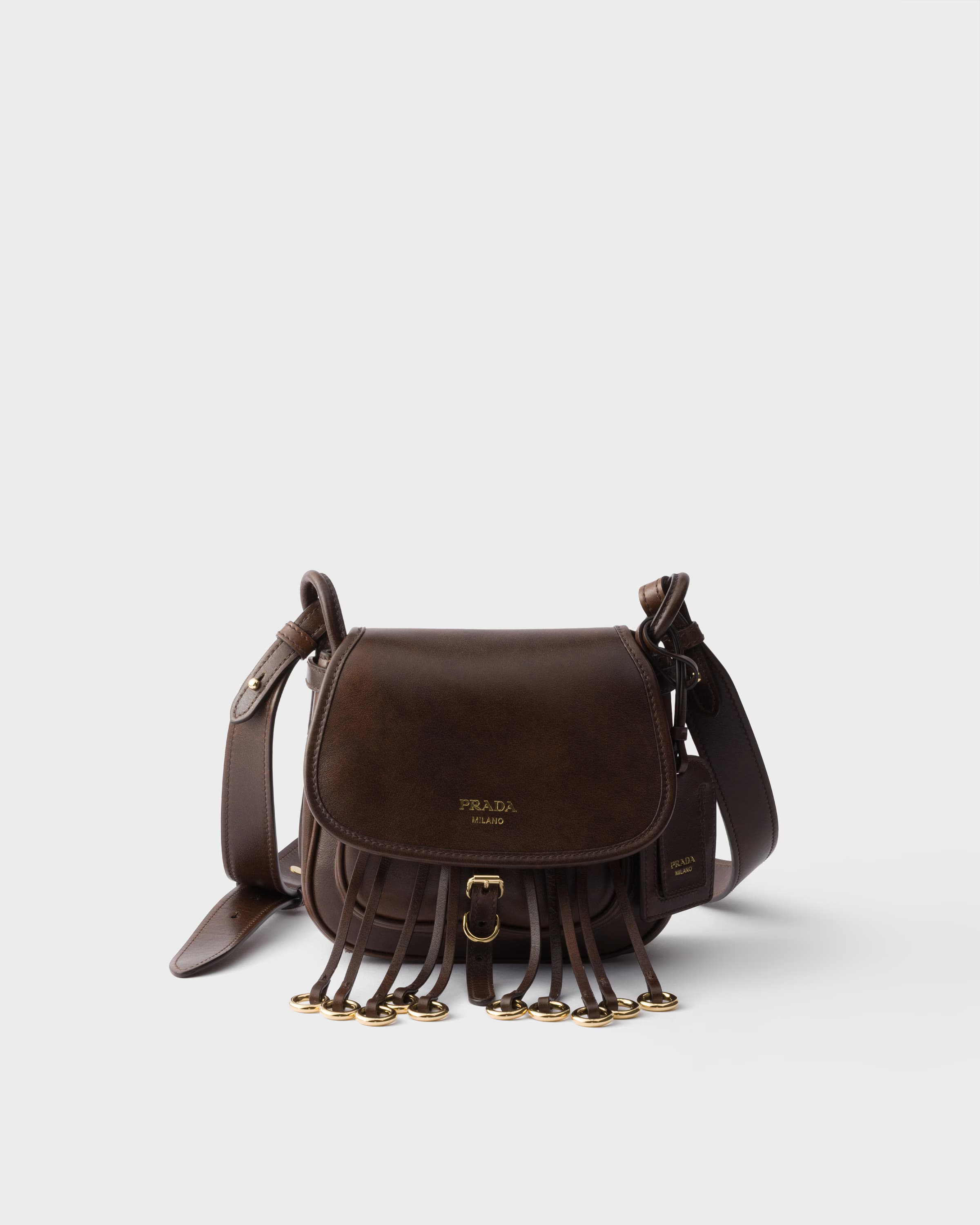 Prada Corsaire aged leather mini shoulder bag